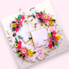 Quilled Floral Garland Big card with Lights
