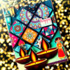 Sparkling Handmade Diwali Greeting Card D2 image Sparkling Handmade Diwali Greeting Card D2 image