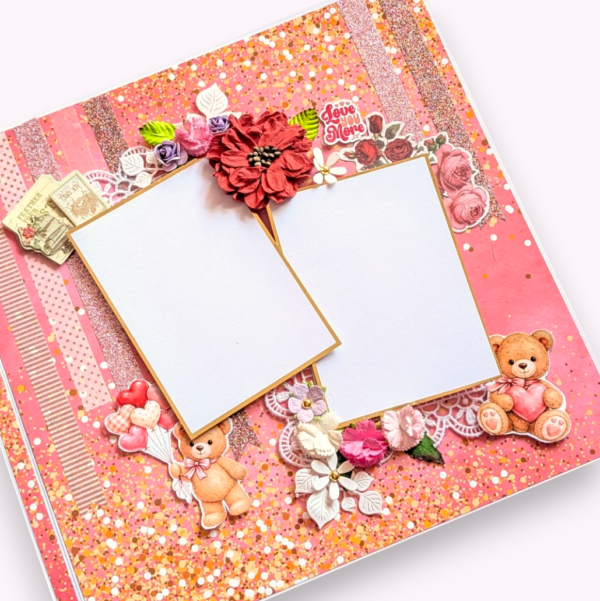 Quilled Valentine Floral Bouquet Greeting Card