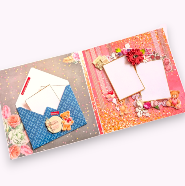 Quilled Valentine Floral Bouquet Greeting Card