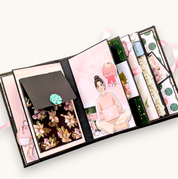 Working girl handmade mini scrapbook