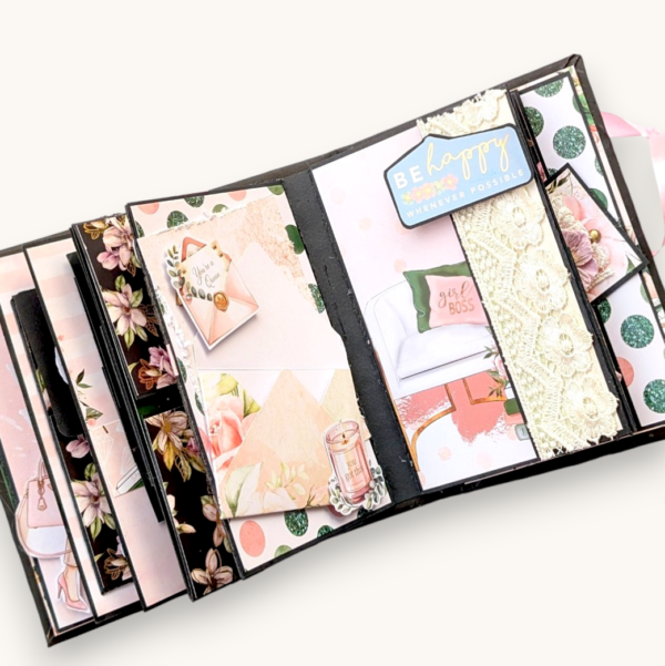 Working girl handmade mini scrapbook