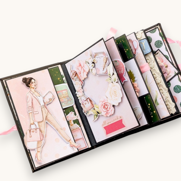 Working girl handmade mini scrapbook
