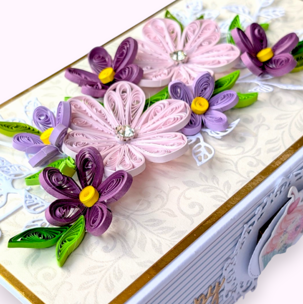 Quilled Birthday Box with Miniature setup