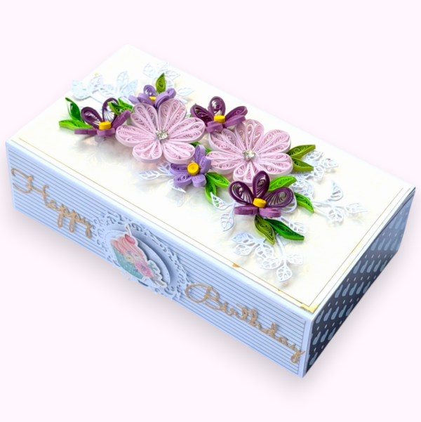Quilled Birthday Box with Miniature setup