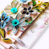 Floral Fusion quilled handmade greeting card