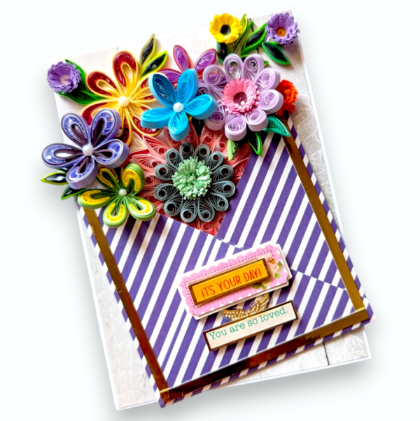 quilled-card-Photoroom Quilled Flowers In Envelope Greeting Card