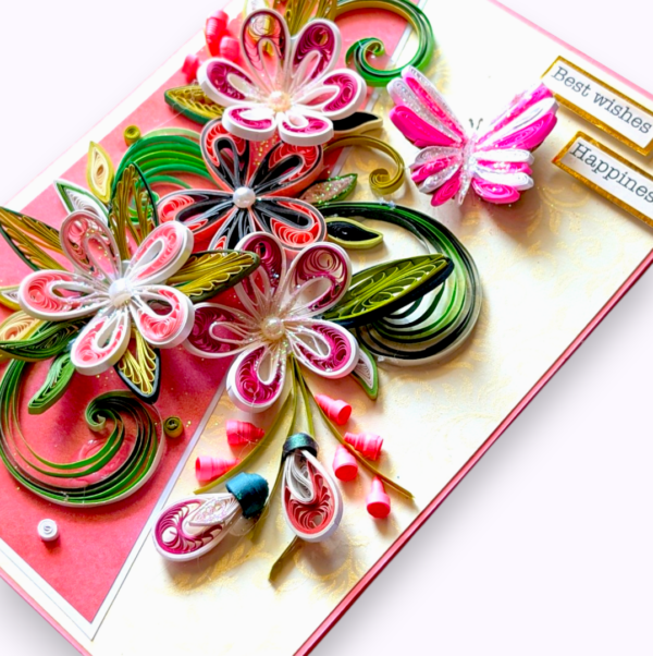 quilled-card-Photoroom-7 Pink Quilled Flowers Greeting Card