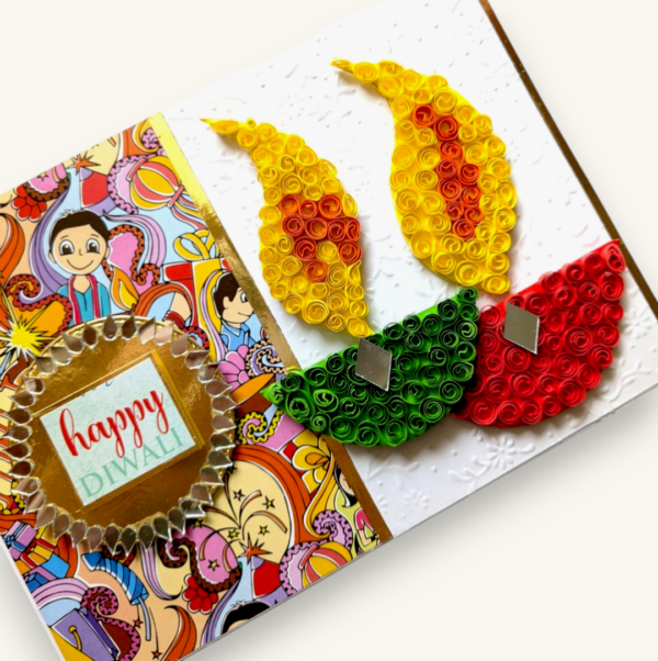 quilled-diwali-card-Photoroom-3 Handmade Quilled Diyas Diwali Greeting Card