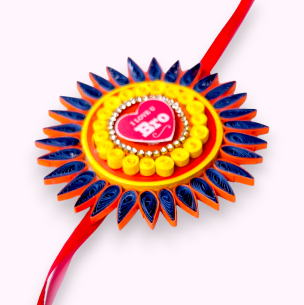 quilled-rakhi-Photoroom-7 Quilled Rakhi - Yellow orange - Big size
