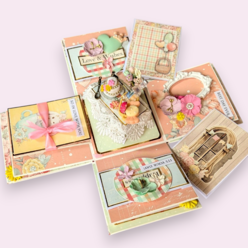 Birthday Explosion Box with Miniature birthday party