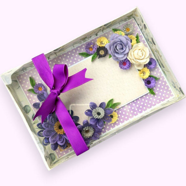white-Photoroom-7 Purple Quilled Greeting card with Light and Box