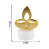 1000169634 Golden Diya LED Tealight Candles – Elegant Flameless Decor (6 Pc Set)
