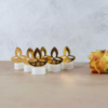 1000169636 Golden Diya LED Tealight Candles – Elegant Flameless Decor (6 Pc Set)