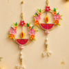 Festive Quilled Diya Wall Hangings (1) Diwali Quilled Wall hangings Set of 2 in Gift box