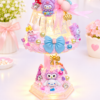 Kawaii Pastel Fairy Lamp Display Dreamy Kawaii Mini Crystal Table Lamp