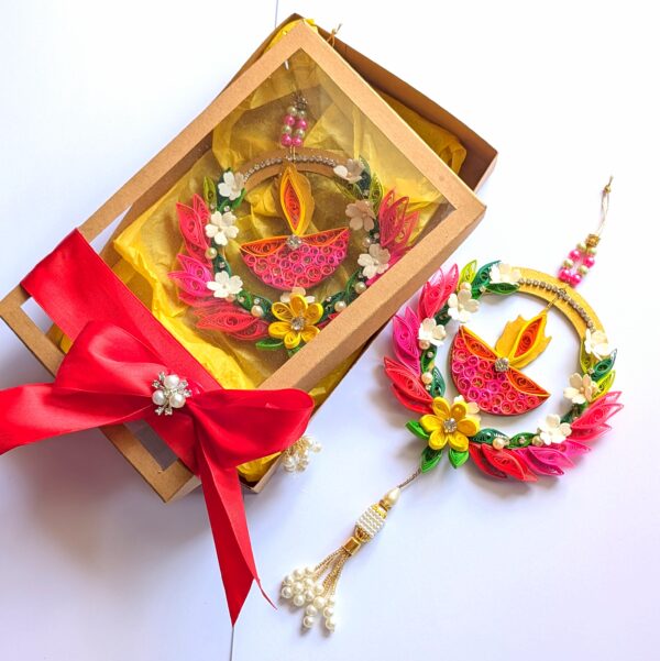 PXL_20260925_083024236.bak Diwali Quilled Wall hangings Set of 2 in Gift box