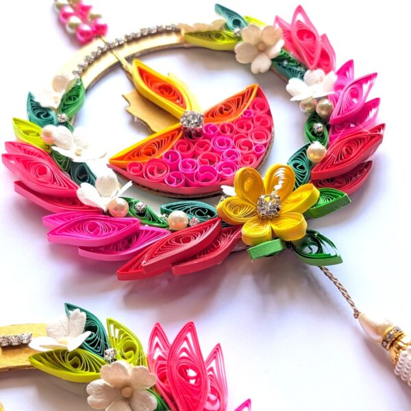 PXL_20260925_083139626 Diwali Quilled Wall hangings Set of 2 in Gift box