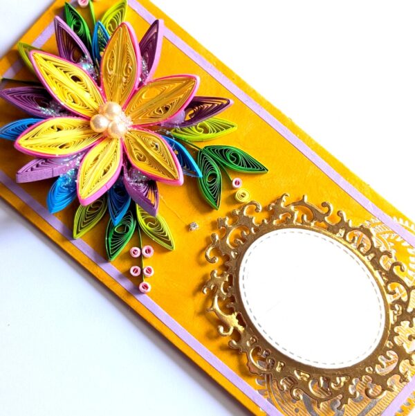 PXL_20261003_062729421 Quilled Shagun Envelope – Yellow