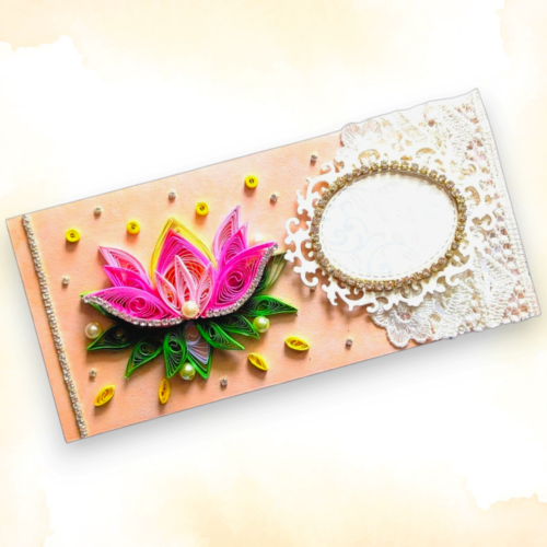 Quilled Shagun Envelope – Lotus