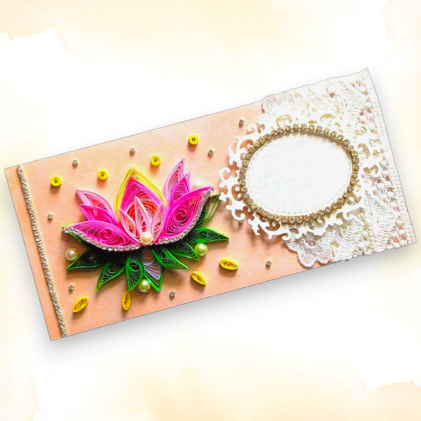 Quilled shagun envelope-Photoroom (1) Quilled Shagun Envelope – Lotus