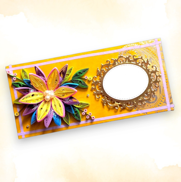 Quilled shagun envelope-Photoroom (3) Quilled Shagun Envelope – Yellow